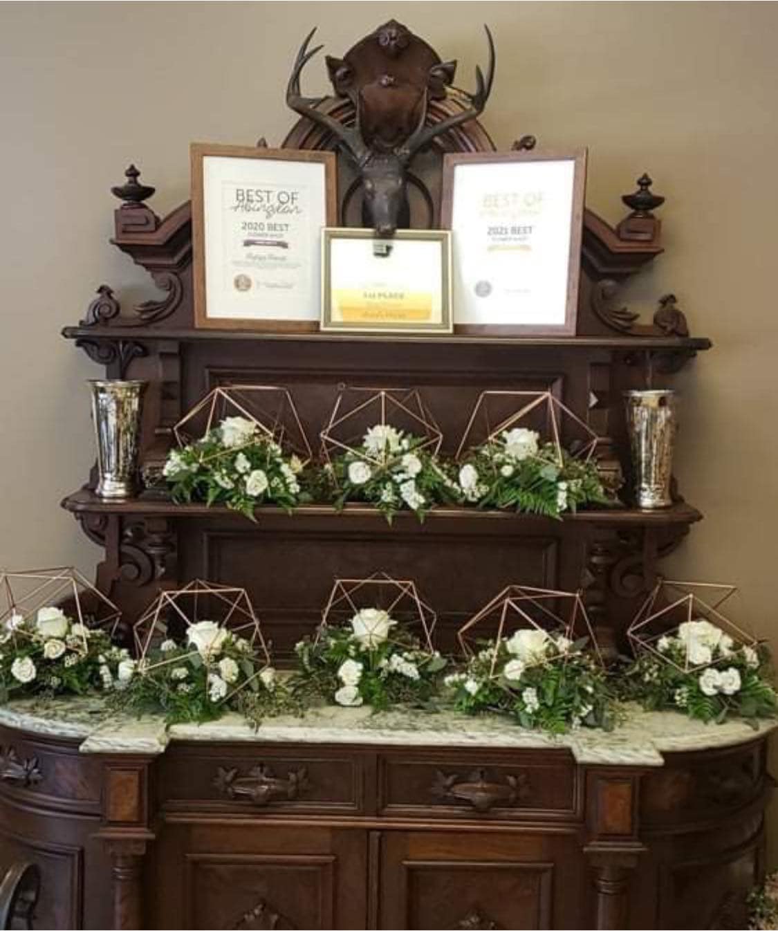 Geometric WEdding Centerpieces